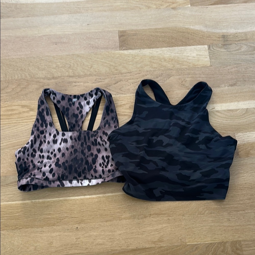 Athleta & Fabletics Leopard and Camo Tank Tops Set